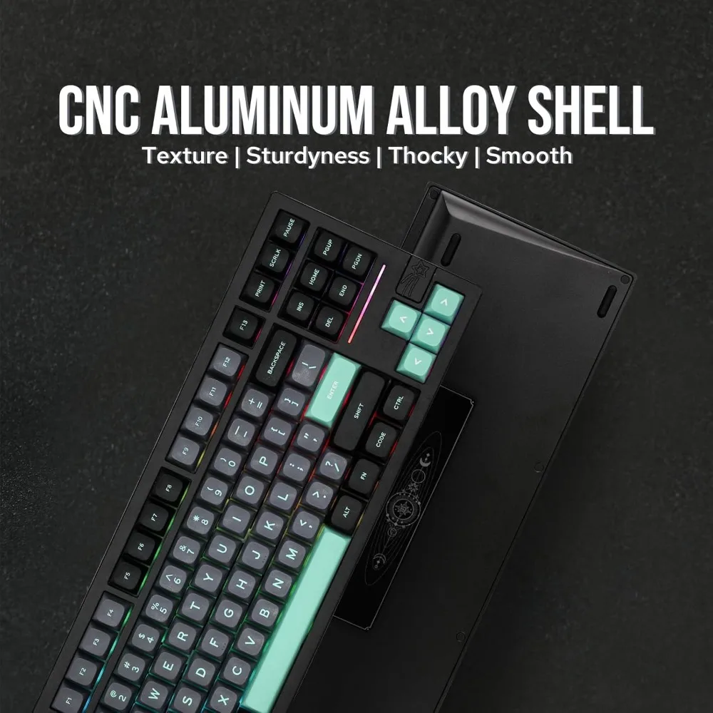 Feker Galaxy80 Gaming Keyboard, Aluminum Alloy Wireless Mechanical Keyboard, BT5.0/2.4G/USB-C Gasket-Mounted Keyboard 4