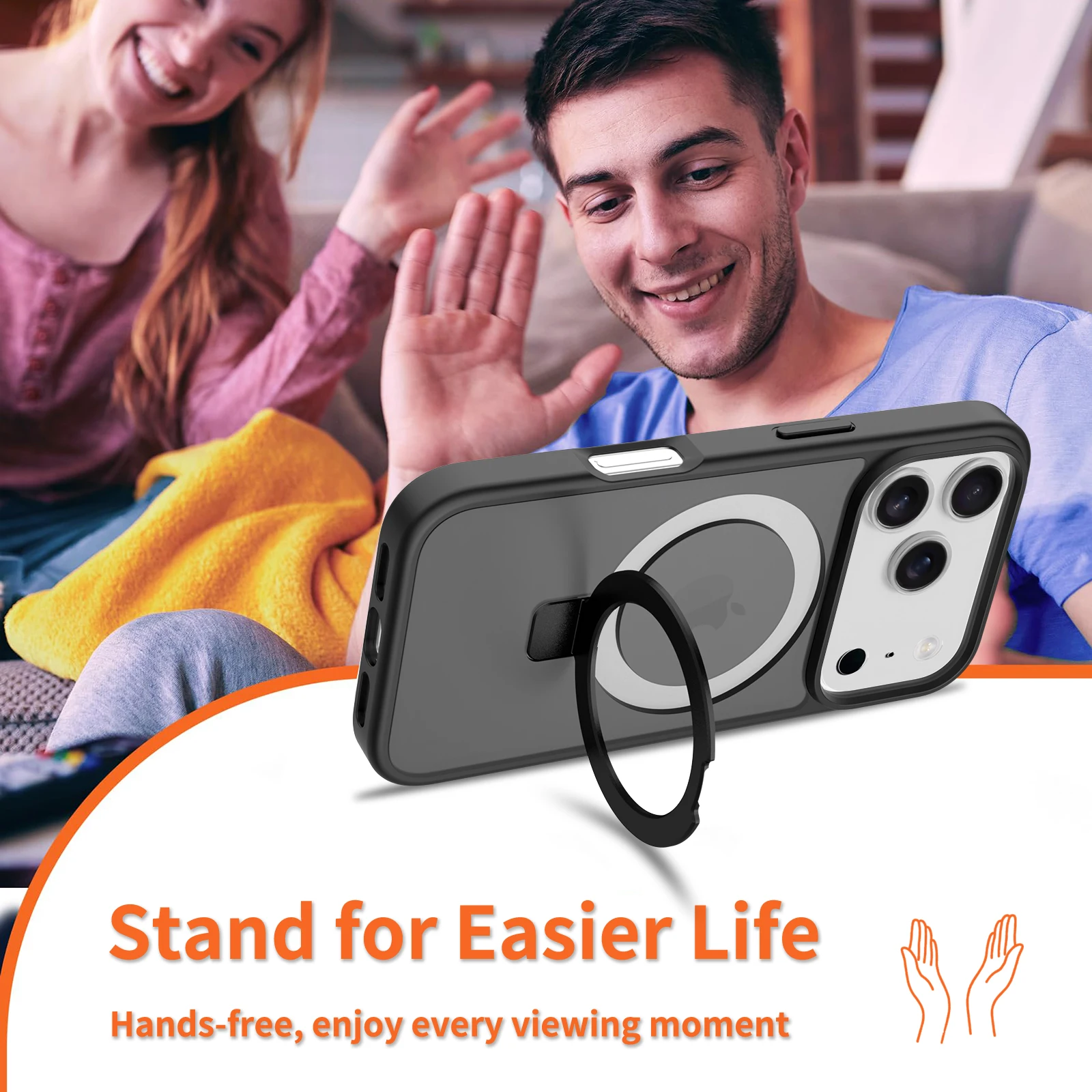 Magnetic Matte Stand Holder Case - Premium Phone Cover & Accessories