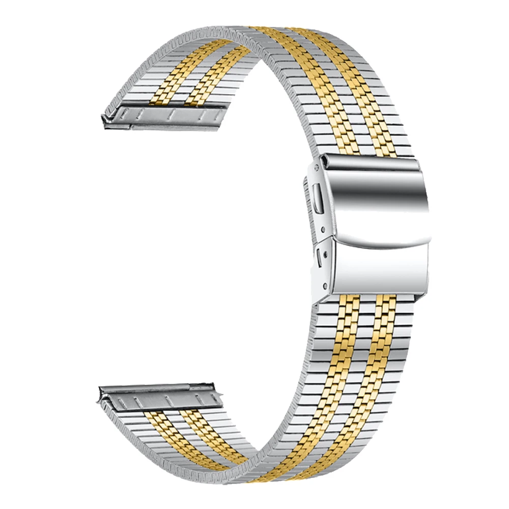 Elegant Stainless Steel Bracelet, 20mm/22mm, Universal Fit