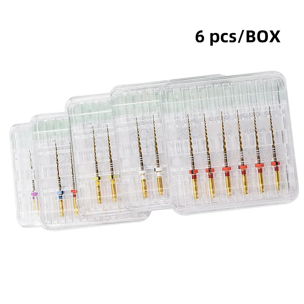 Glin Dental Endodontic Gold Flexible Rotary Files Nickel Titainium Golden Engine Use Files 31mm SX-F3 Dentistry Tools 5
