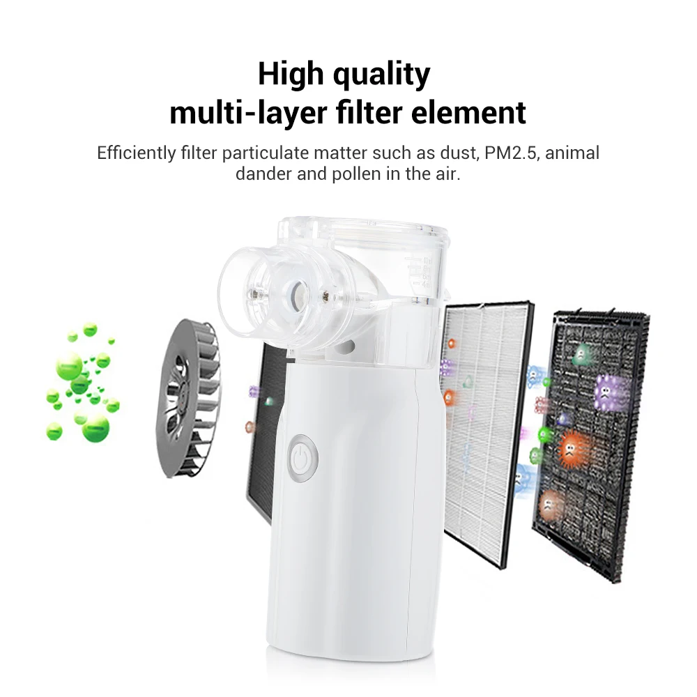USB Portable Handheld Nebulizer Mute Mini Atomizer For Children Adult Air Moisturizer Humidifier Sprayer Disinfection Purifier
