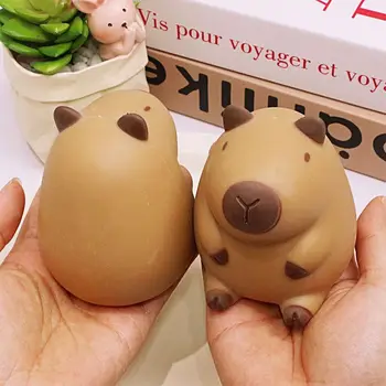 Gift Slow Rebound Capybara Squeeze Toy Kawaii TPR Brown Squeeze Toys Cartoon Capybara Stress Relief Decompression Toys Kid