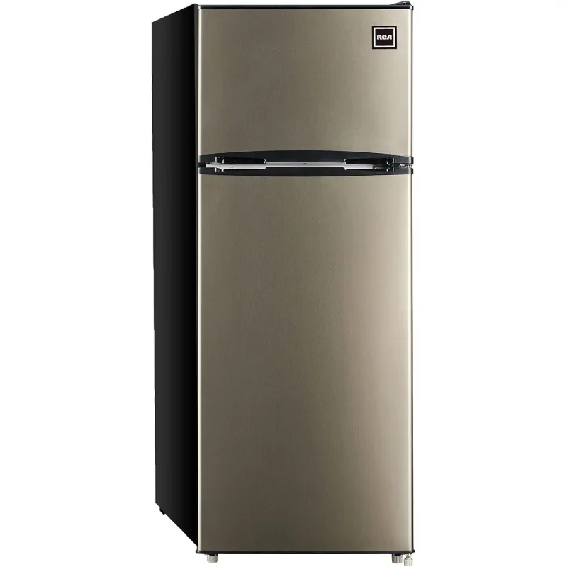Qwrca rfr725 2 door apartment size refrigerator with freezer,stainless,7.5 cu ft