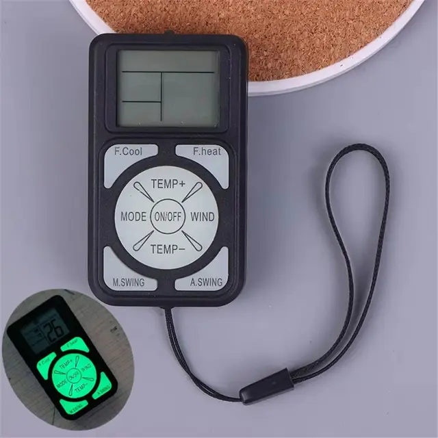 Télécommande universelle A/C avec boutons fluorescents, télécommande de climatiseur Compatible avec tous les principaux climatiseurs 1