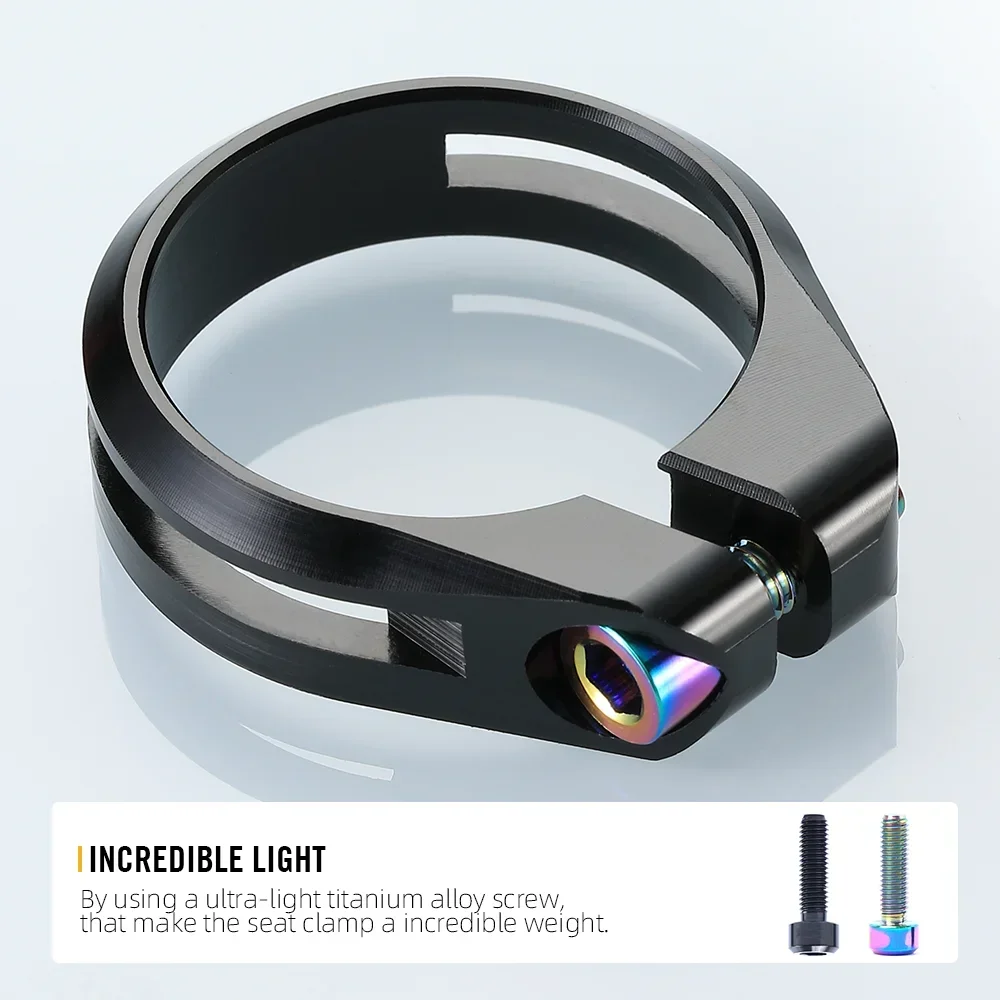 Bike Seat Post Clamp CNC Aluminum Alloy Light Cycling Saddle Seat Post Clamp for 27.2/30.8/31.6mm Bicycle Part