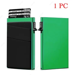 Sleek Anti-Theft RFID Protection Cardholder Wallet (Green)