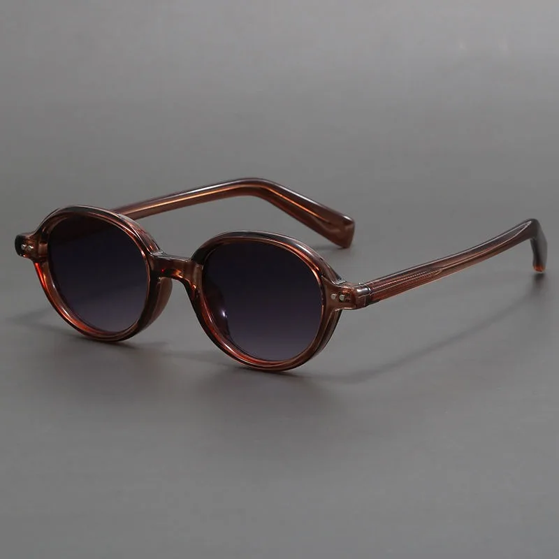 Vintage-Inspired Green Round Sunglasses with Leopard Print Accents and UV400 Protection