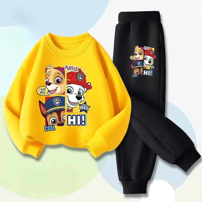 PAW Patrol Children's Casual Hoodies Sets Boys and Girls' Pullover Long Pant Two  Piece Suit Kids Breathable Sweatsuit 2