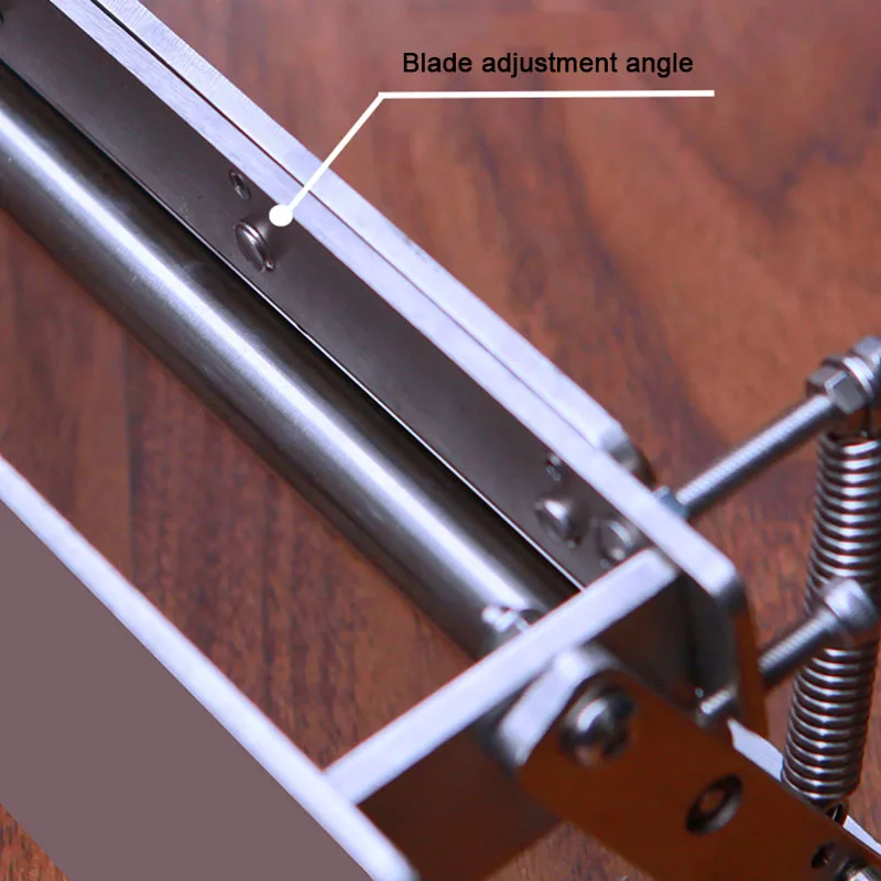 가죽 박피 기계 DIY 가죽 스크레이퍼, 스키버 필러, 스테인레스 스틸 수동 필링 삽 도구, 220mm