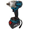 18V 2 In 1 Brushless Cordless Electric Impact Wrench 1/2Inch Power Tools 15000Amh Li Battery LED light Adapt To Makita Battery 5