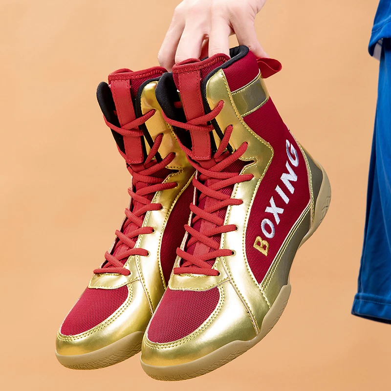 Top Quality Wrestling Sneakers Mens Designer Wearable Boxing Sneakers Classic Branded Athletic Boxing Fighting Boots