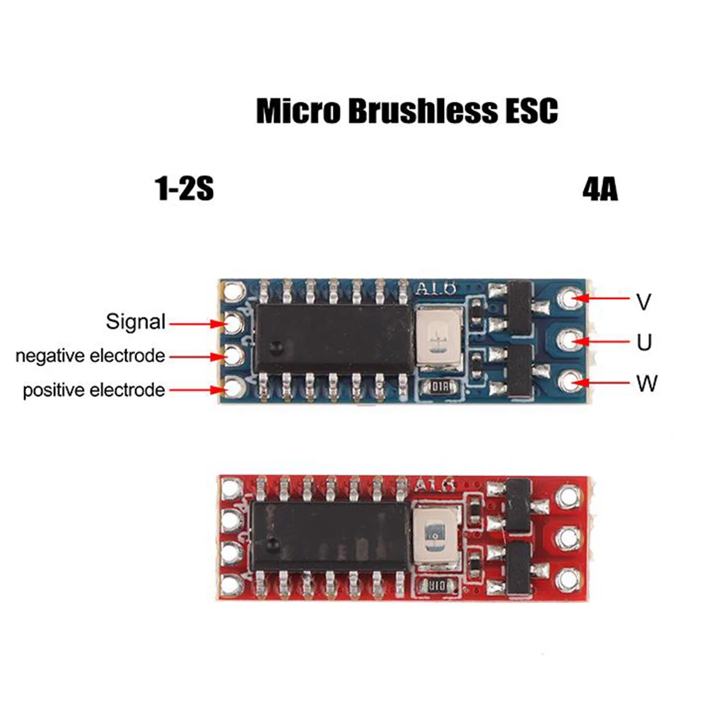 Micro ESC 5A 1-2S pour moteurs 1104-1503, taille réduite à côté d'une pièce de monnaie