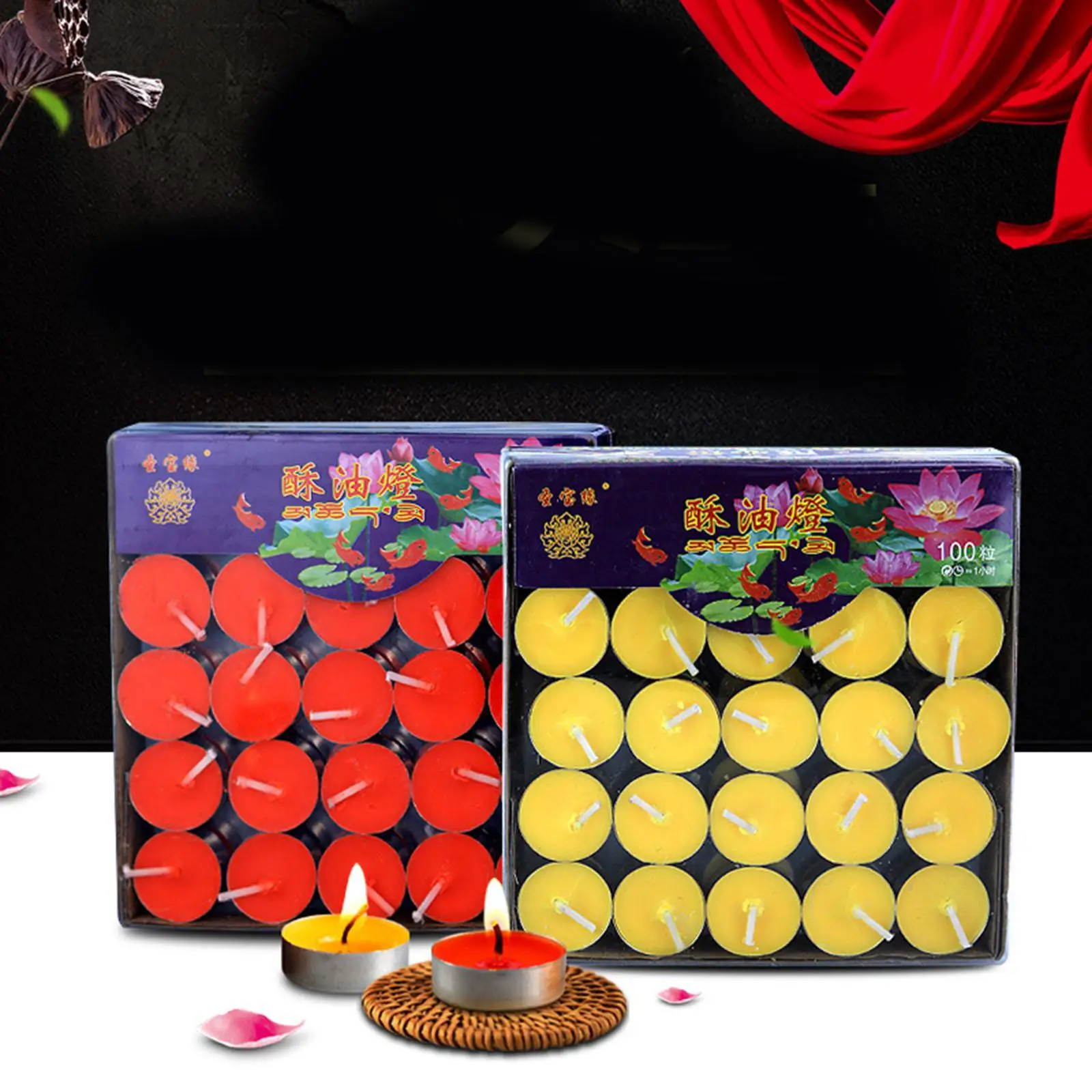  Unscented White Tealight Candles Smokeless Tea Light Candles with Wicks