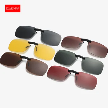 KLASSNUM Polarized Rimless Men Clip On occhiali da sole lenti strette a Clip occhiali da sole antiriflesso da donna occhiali UV400 novità 1
