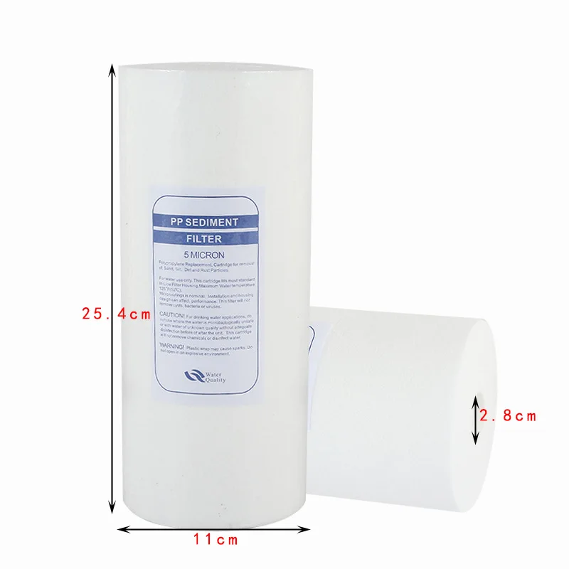 1pc 10inch PP Cotton Filter Element Water Purifier Filter Element Front Shell 1/5micron Bottle Accessories