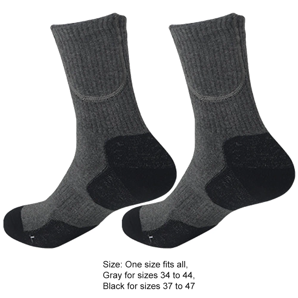 USB Electric Heated Skiing Socks Unisex Washable Thermal Insulated Socks Soft Thickened Heating Socks for Winter Outdoor Sports