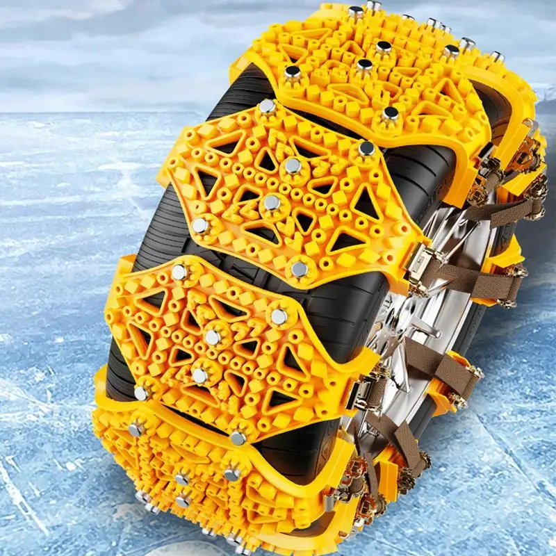 Snow Chains For Car Tires Car Tire Traction Chain Thickening Portable Chains Steel Plate Gear Design Anti Skid