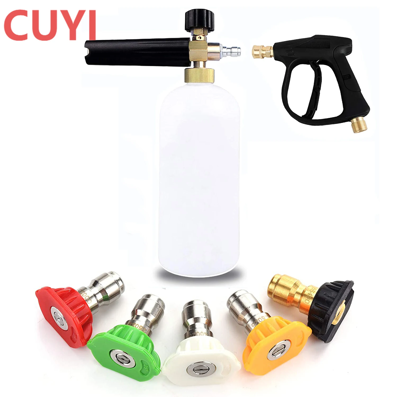 

3000 PSI Car Wash Foam Gun High Pressure Snow Foam Lance Jet Car Cleaning Washer Water Sprayer Water Gun Set