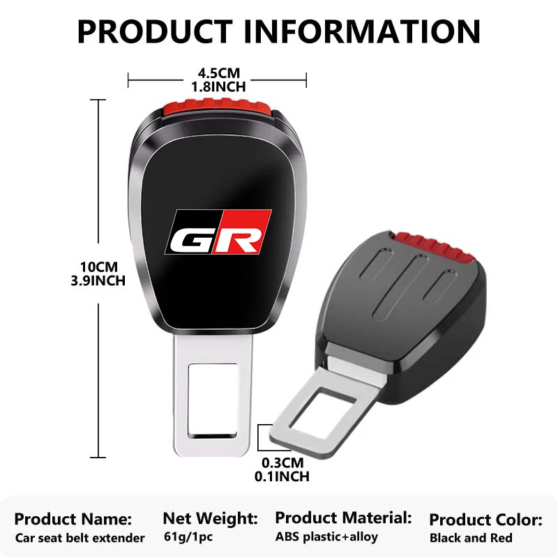 도요타 메탈 카시트 벨트 클립 연장 플러그 시트벨트 연장 액세서리 크라운 GR 코롤라 야리스 아우리스 C-HR 힐룩스 비오스