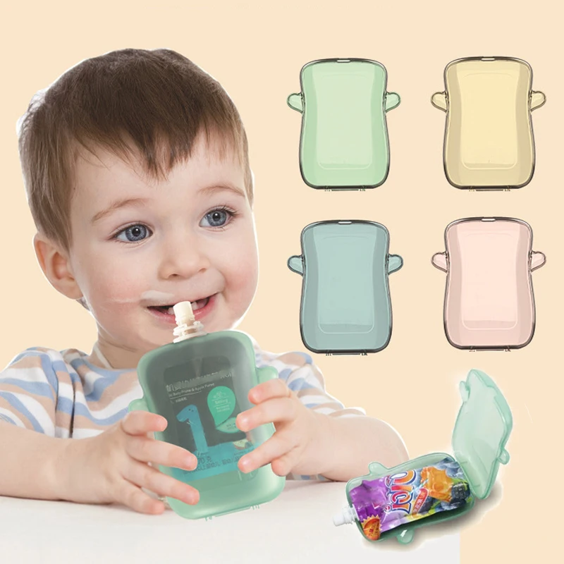 Convenient Food Pouch Holder Mess-Free Snack Pouch Holder Toddler Food Squeezer PP Bag No More Spills or Squeezes