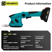 NEWBENY Electric Hedge Trimmer 2 IN 1 Cordless Efficient Household Shrub Weeding Garden Beautify Tool For Makita 18V-21V Battery 2