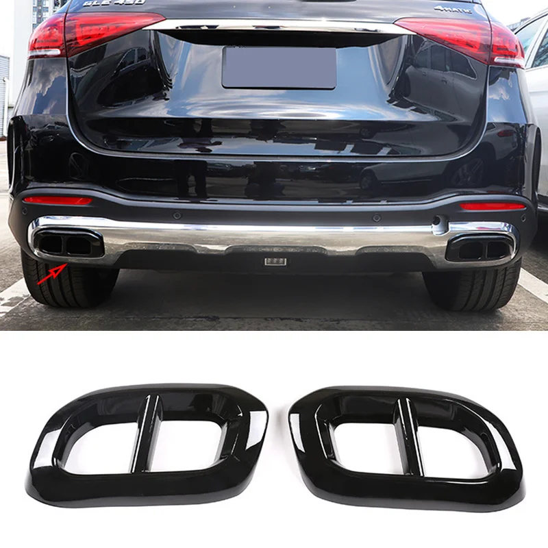 

For Mercedes Benz GLC X253 C253 W253 GLE C167 V167 GLS W167 X167 Exhaust Pipe Cover Trim Decoration Double Tube Tail Throat