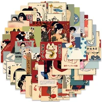 50pcs Retro Cartoon Japanese Culture Aesthetic Stickers Waterproof Graffiti For Laptop Luggage Guitar Skateboard Vinyl Decals 1