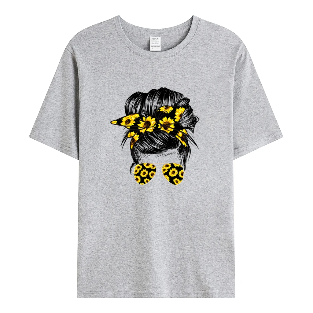 

Sunflower Mom Sunglasses Women T-shirts Funny Cotton Women Clothing Feminist Shirt Casual My Body My Choice Straight Tees Tshirt