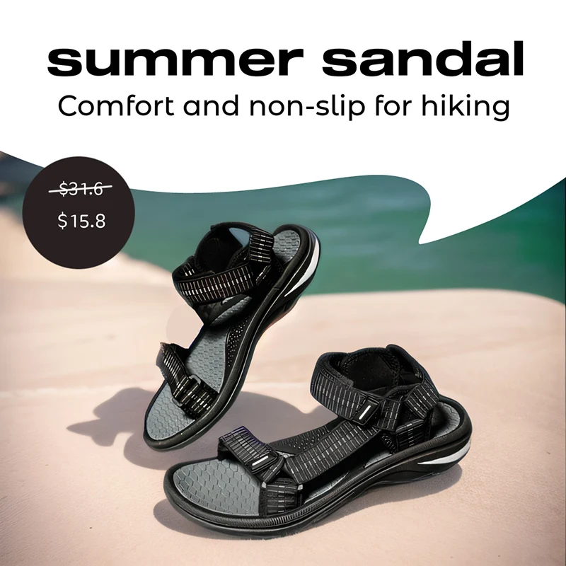 

Мужские летние сандалии, легкие повседневные сандалии для отдыха, скалолазания, лето 2024