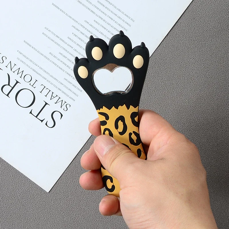 Cartoon Cute Animal Paw Wine Bottle Opener Beer Bottle Opener Cat Magnet Refrigerator Sticker Dog Fridge Magnet Beer