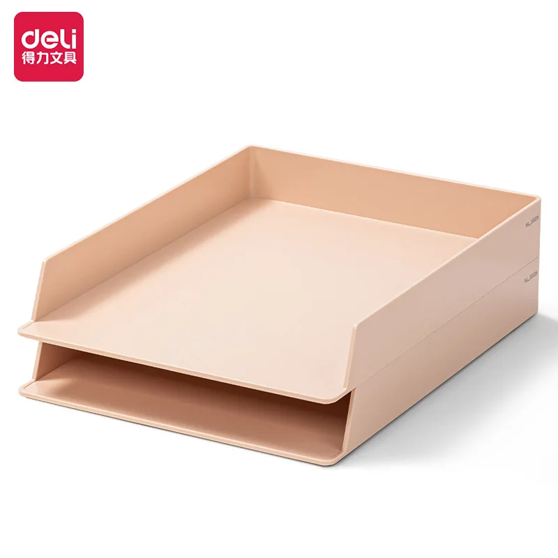 Nusign Desktop Organization A4 Double-layer Data File Box Office Storage Box Rack Tray Envelope Tray Holder Office Supplies