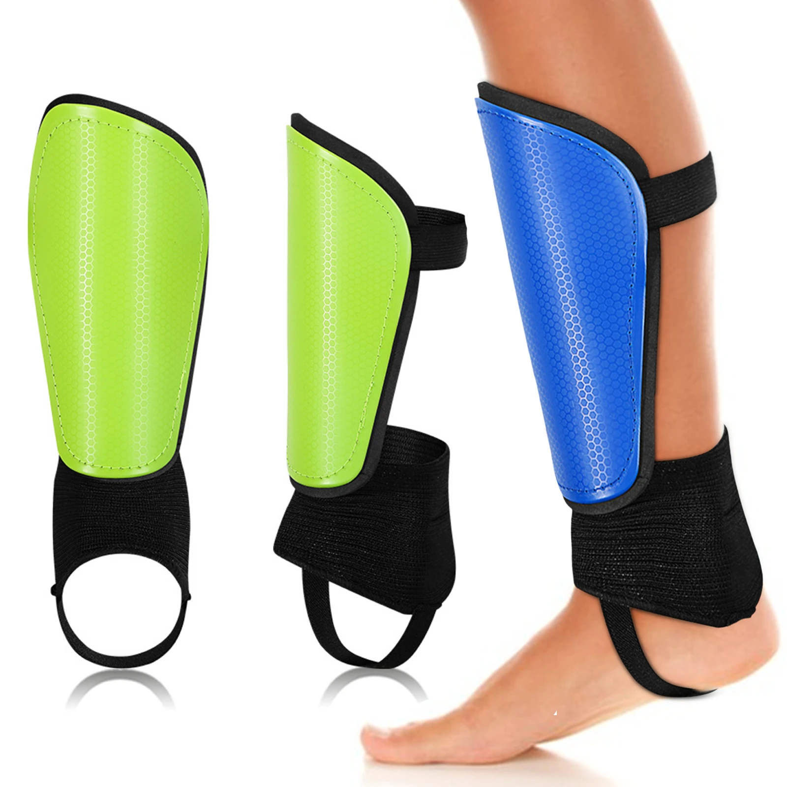 

1 Pair Ptibia Football Adultes Kid Football Leg Safety Calf Support Adult Soccer Shin Pads Protective Gear