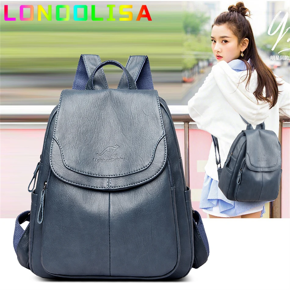 Womens PU Leather Backpack Travel School Backbag Tote Girls Shoulder Bag  Fashion | eBay