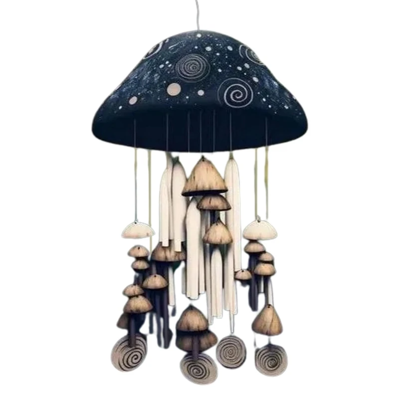 

Vintage Resin Mushroom Wind Chimes Rust Resistant, Unique Texture, Ethereal Sound Yard Decor, Hanging Pendants L9BE