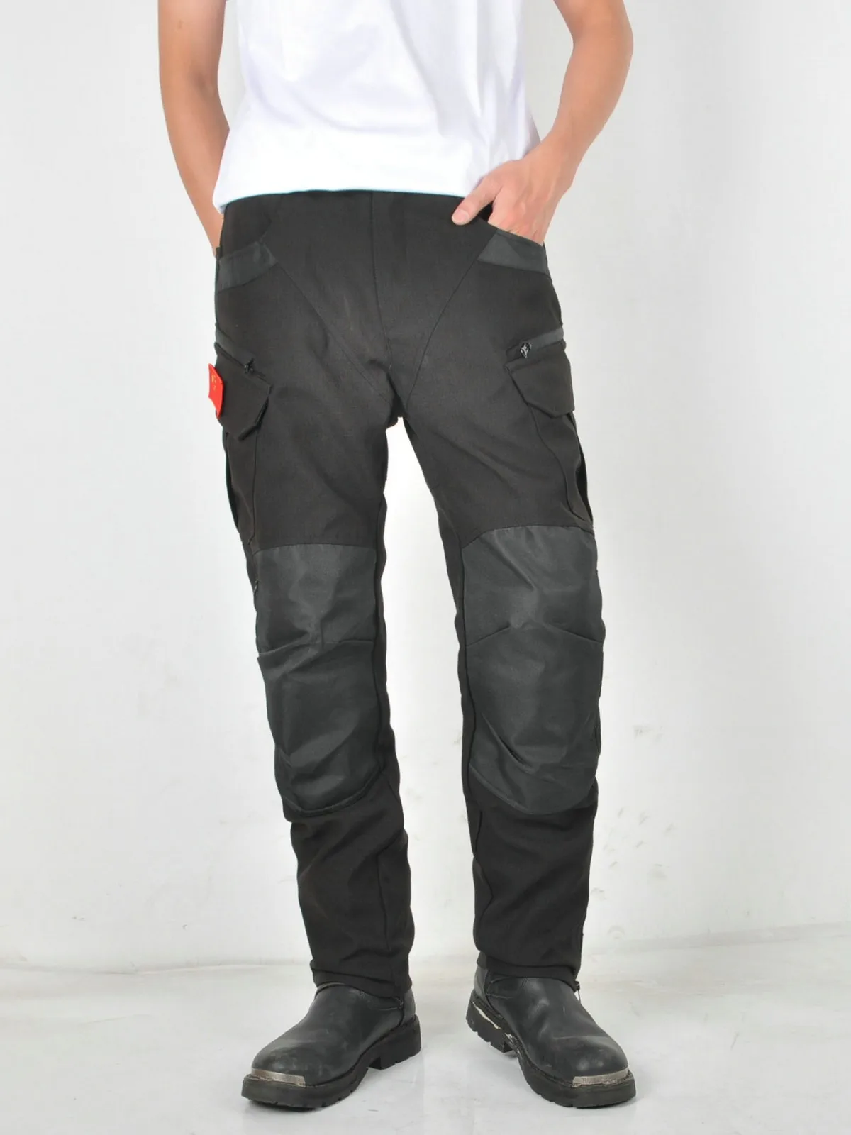 남성용 오토바이 라이딩 팬츠 600D 내마모성 라이더 바지 모터 캐주얼 작업복 바지 안티드롭 확장 보호 장비