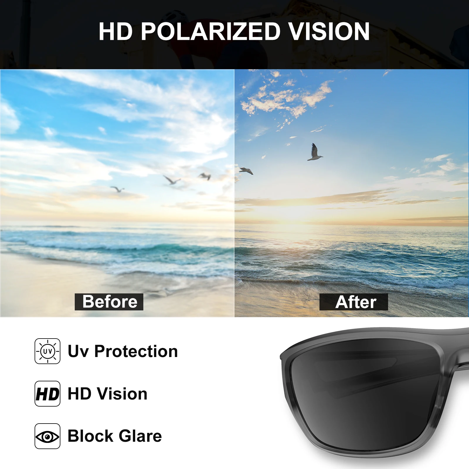 2023 SUUKAA Neue polarisierte Sport-Sonnenbrille mit UV400-Schutz für Männer und Frauen, Angeln, Laufen, Radfahren, Golf, Autofahren, Sonnenbrille_voghion.com