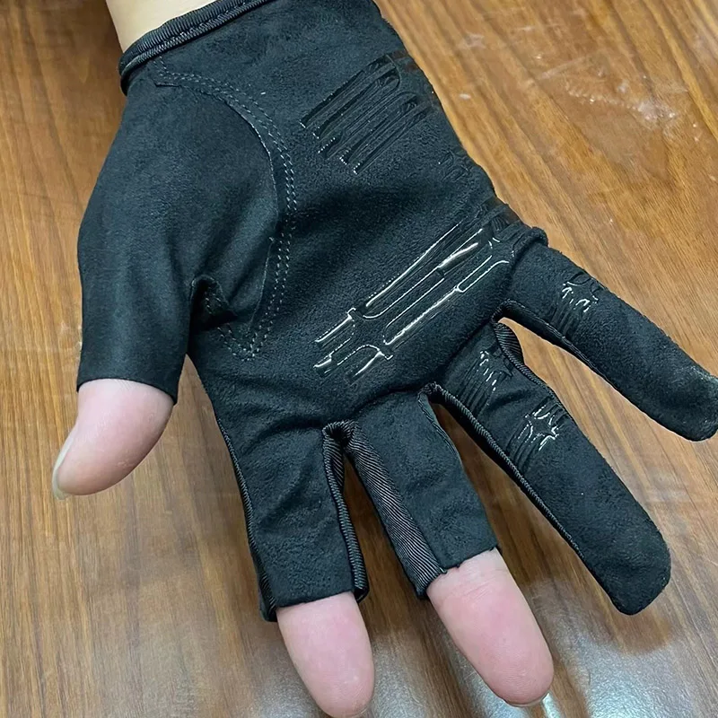 Description Picture 4 of itemGamakatsu Anti-Slip Fishing Gloves Durable Fishing Finger Protector Breathable UV Protection Half-Finger Sports Gloves