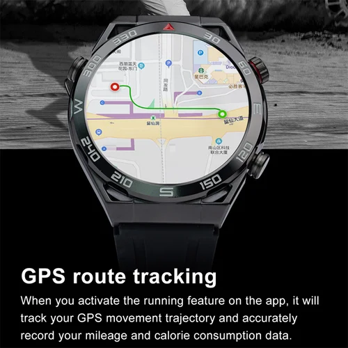 남성용 GPS 트랙 NFC 스마트 워치, 454*454 HD AMOLED 스크린, 나침반 심박수 BT 통화, IP68 방수 스마트워치, IOS용, 2024 신제품 4