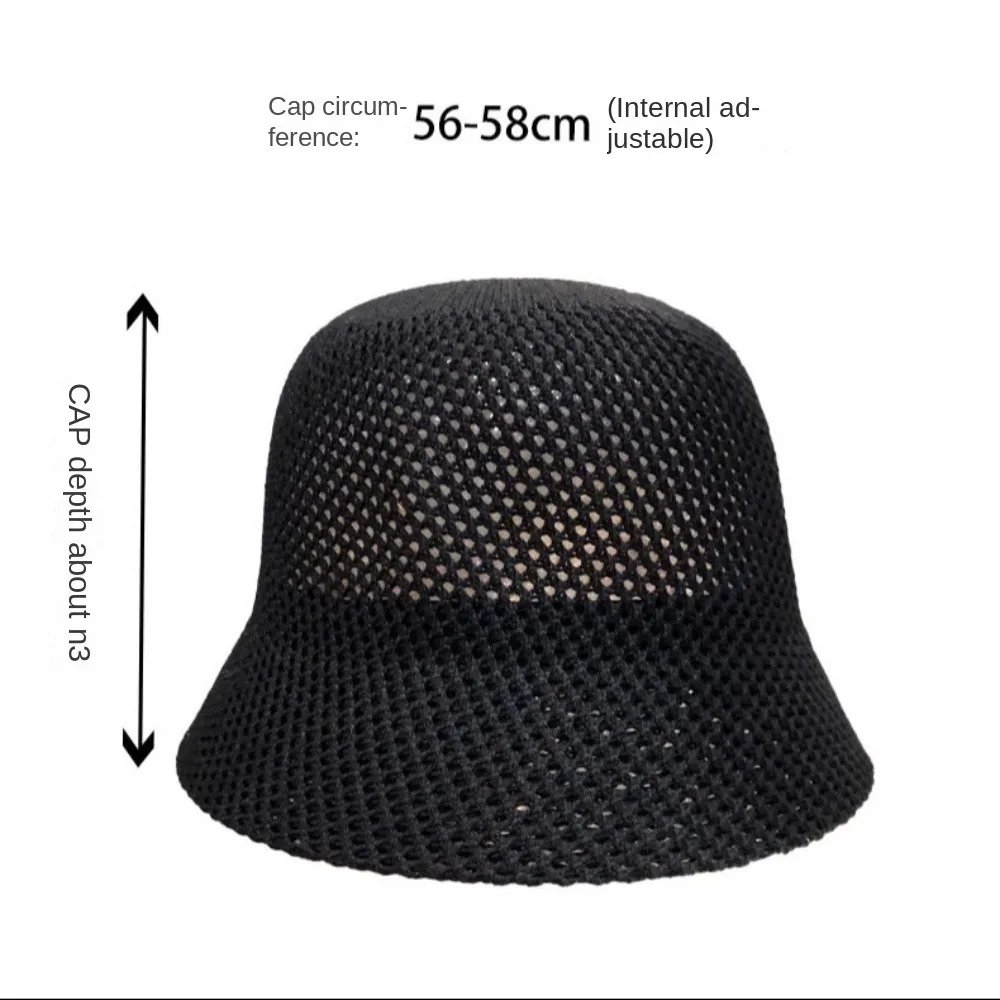 Sun Hat Fisherman's Hat Summer Knitted Hollow Paper Straw Bucket Hat Breathable Beach Cap Wide Brim