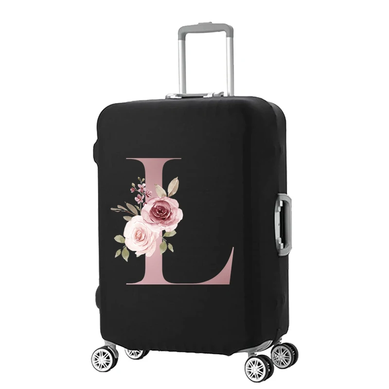 26 Pink Letters Suitcase Cover Protector Dust-proof Scratch Resistant Luggage Cover 18''-32'' Suitcase Accessories luggage cover