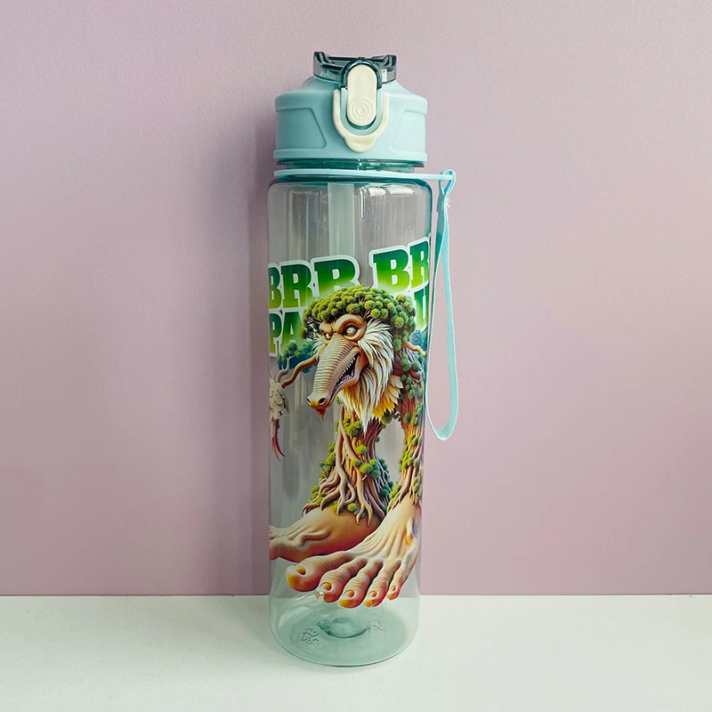 Tralalero Tralala Cute Anime Water Bottle - Sporty Hydration Mug for Halloween & Christmas Gifts