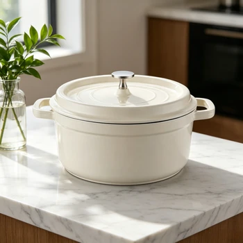 Enameled Cast Iron Casserole Pot 1
