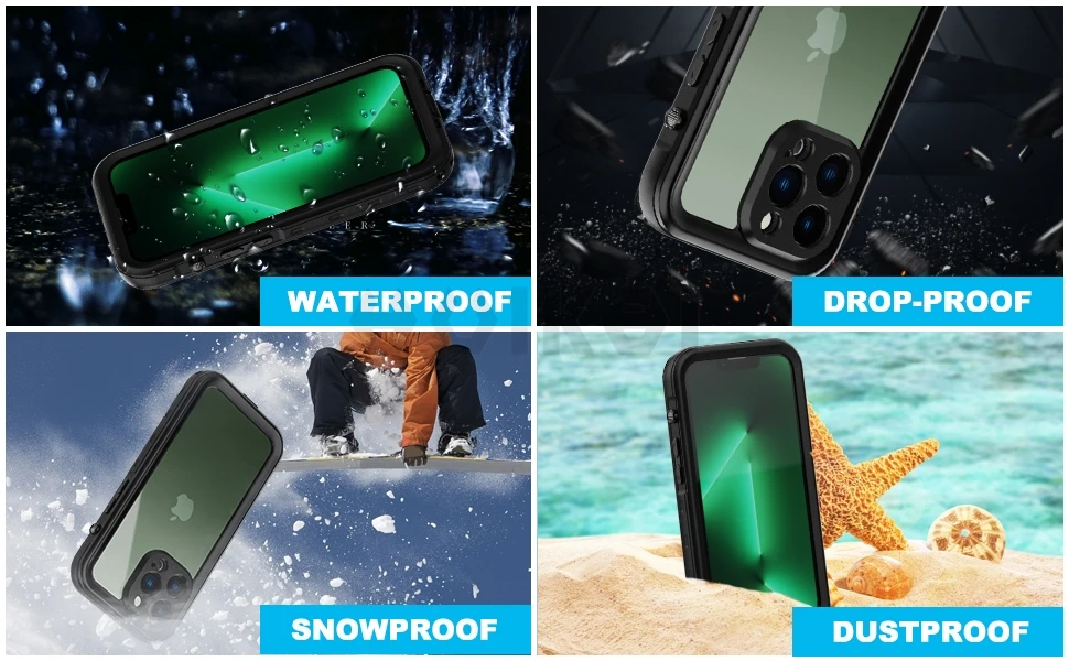 moto e6 phone case IP68 Waterproof Case For iPhone 13 Pro Max 12 Pro Max 13 12 Mini 11 Pro Max X XS XR Full Protection Heavy Duty Shockproof Covers moto g stylus phone case
