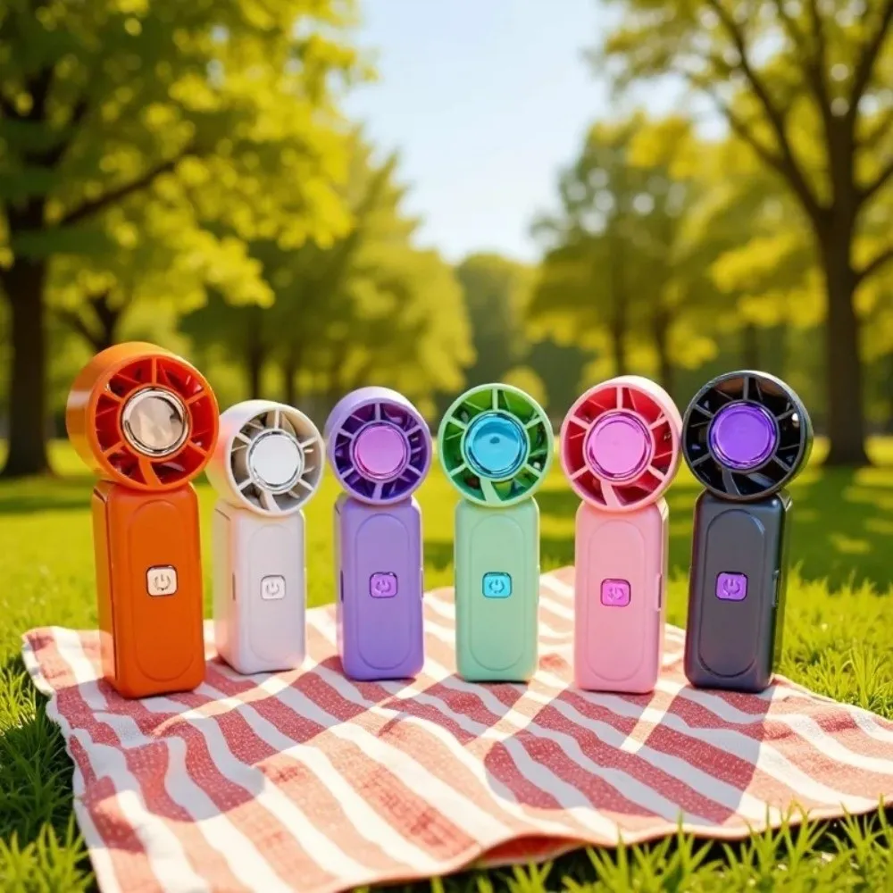 USB 충전식 미니 휴대용 선풍기 초저소음 강력풍 휴대용 터보 팬 조절 가능 냉각 포켓 팬 야외 여행용