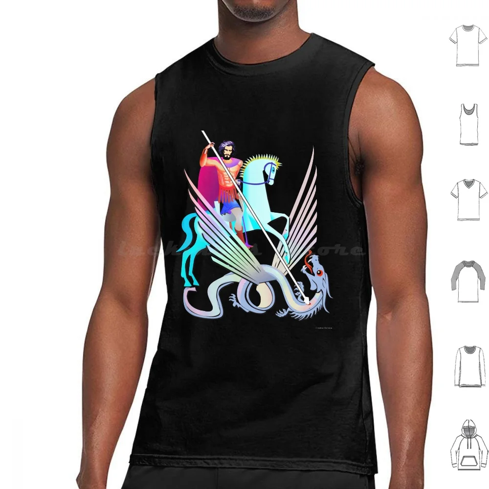 Saint George And The Dragon Canotte Stampa Cotton Sally Great Reset Tirannia Breath World Economic Forum St George