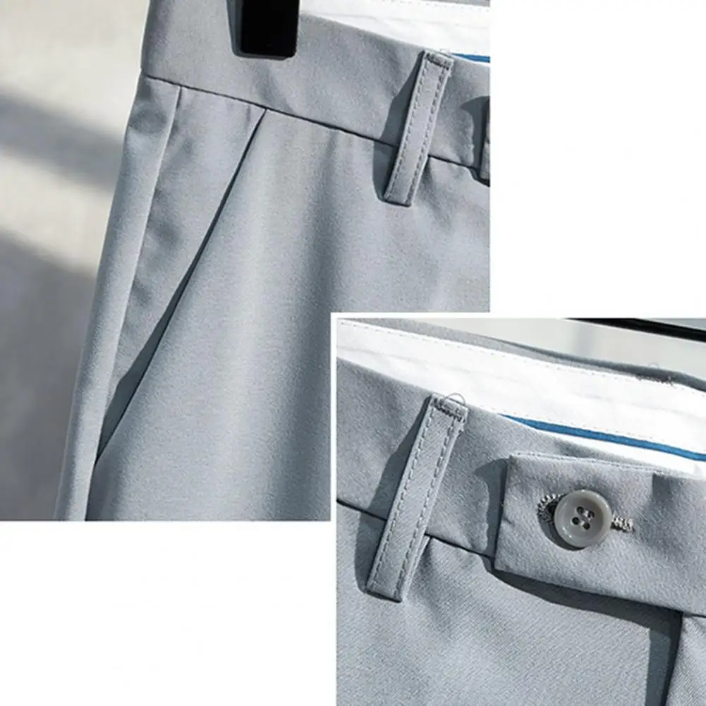 Description Picture 4 of itemMen Pants Stylish Men's Suit Pants Slim Fit Soft Pockets Formal Business Style for Office or Formal Occasions Formal Work