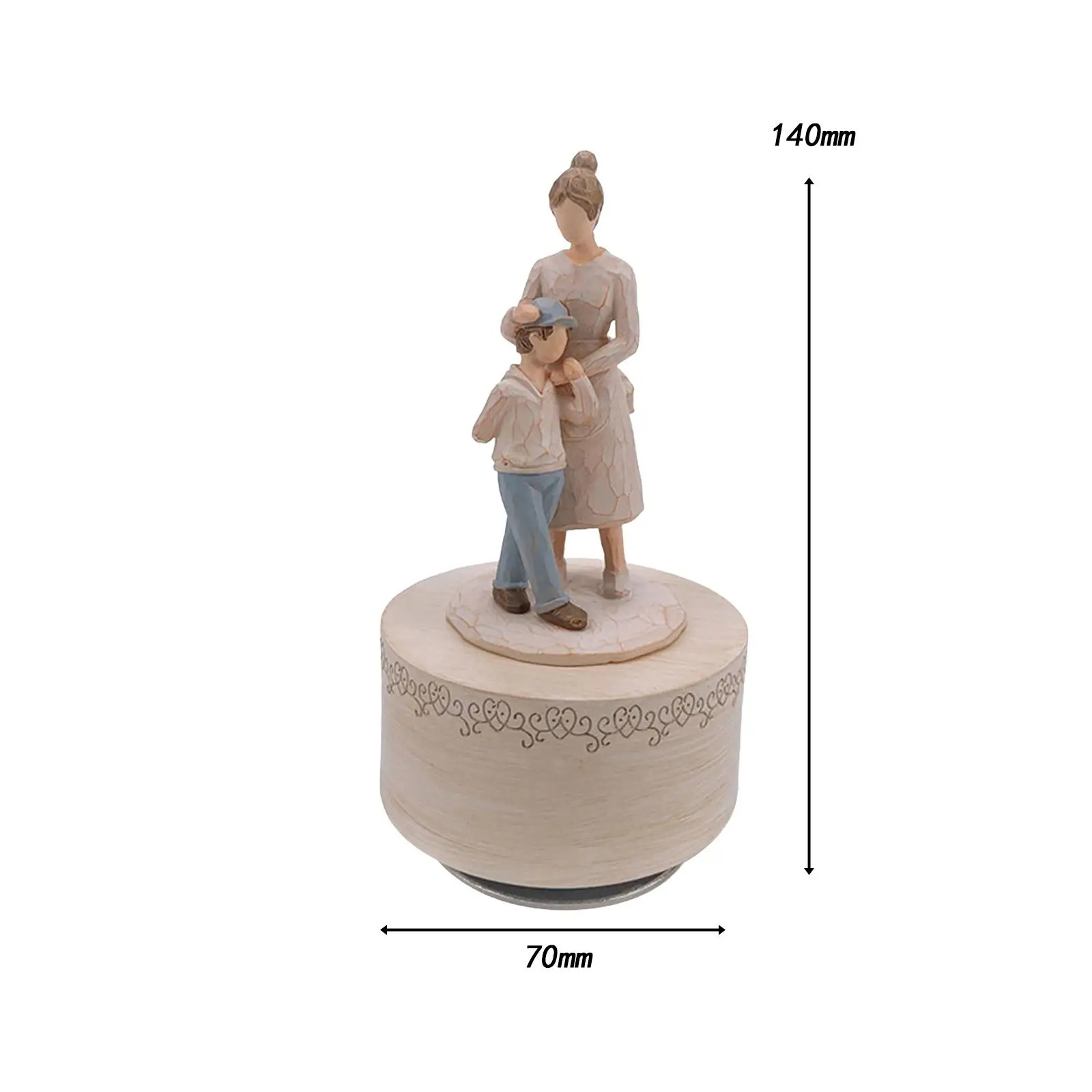 Mother Day Gift Music Box Resin Musical Box Wind up Music Box for Mother`s Day Gift Thanksgiving Presents Birthday Gifts