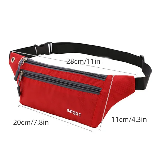 Casual Men Waist Bag Nylon Chest Pack for Women Phone Bags Pocket Running Belt Sports Bag Multifunction Travel Chest Bag 2