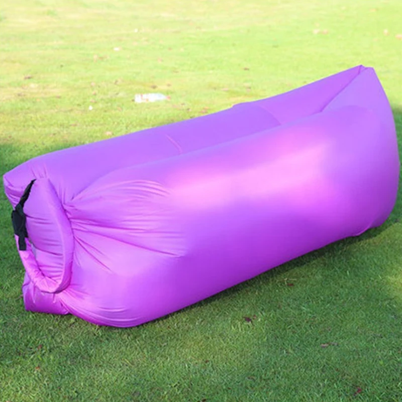Lazy Inflatable Sofa Outdoor Portable Beach Air Folding Camping Bed Sleeping Bag Single Person