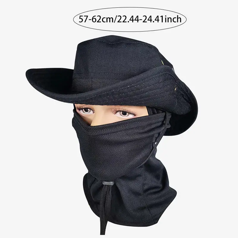 Description Picture 2 of item1PC Outdoor Hat Suit Foldable Hat Sun Protection Fishing Cap Breathable Fisherman Outdoor Hunting Fishing Hat For Men And Women